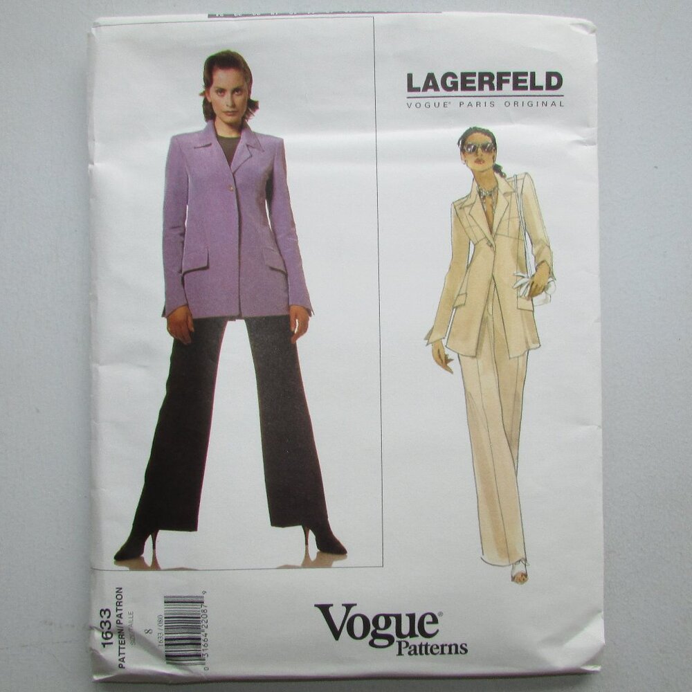 Lagerfeld Vogue Paris Original Sewing Pattern - 1633 - Sz 8
